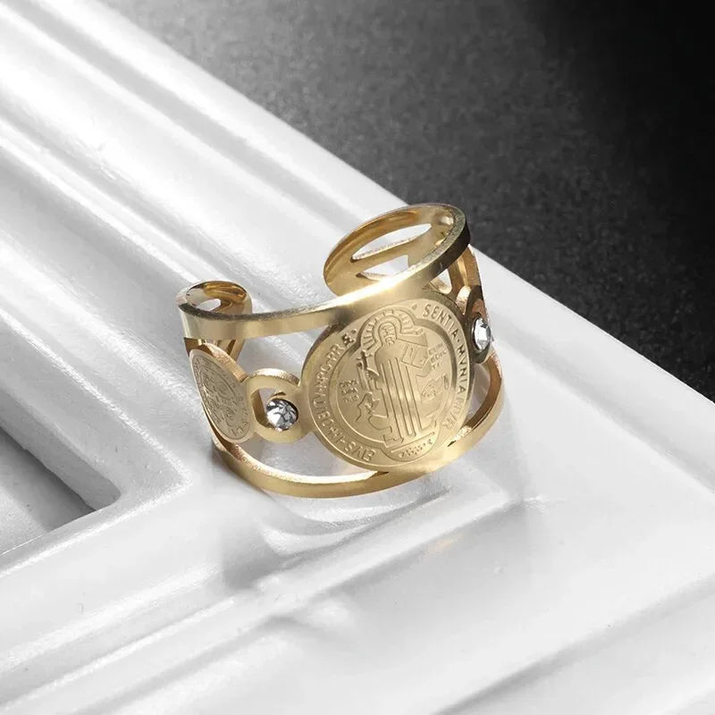 Retro Domineering Ethnic Style Fire-Breathing Dragon Ring Men\\\\\'s Charm Open Ring Punk Motorcycle Rider Jewelry Accessories