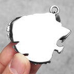 Roaring Beast Head Pendant Necklace — Stainless Steel Chain