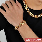 Stainless Steel Cuban Bracelet Miami Rectangle