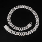 Iced Out Cuban Chain Necklace Stainless Steel 14MM