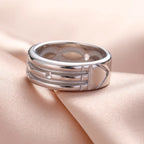 Minimalist Atlantis Amulet Ring — Stainless Steel
