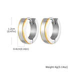 Minimal Circle Huggie Hoop Earrings — Stainless Steel