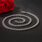 Original Simple Chain 6 mm 925 Sterling Silver Curb Cuban Chain Necklace For Men Male Neck Punk Birthday Party Jewelry