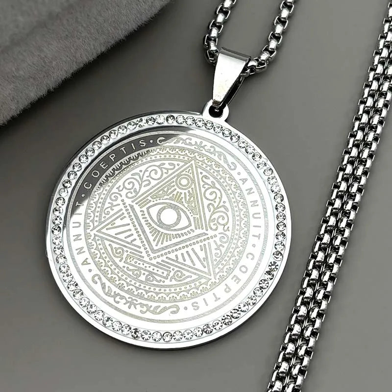 Gold Pendant Annuit Coeptis All Seeing Eye Providence