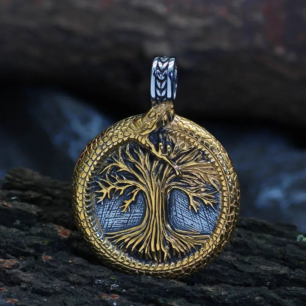 Yggdrasil Tree of Life Pendant Necklace — Mixed Metal