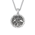 Ankh Eye of Horus Stainless Steel Pendant Necklace
