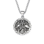 Ankh Eye of Horus Stainless Steel Pendant Necklace