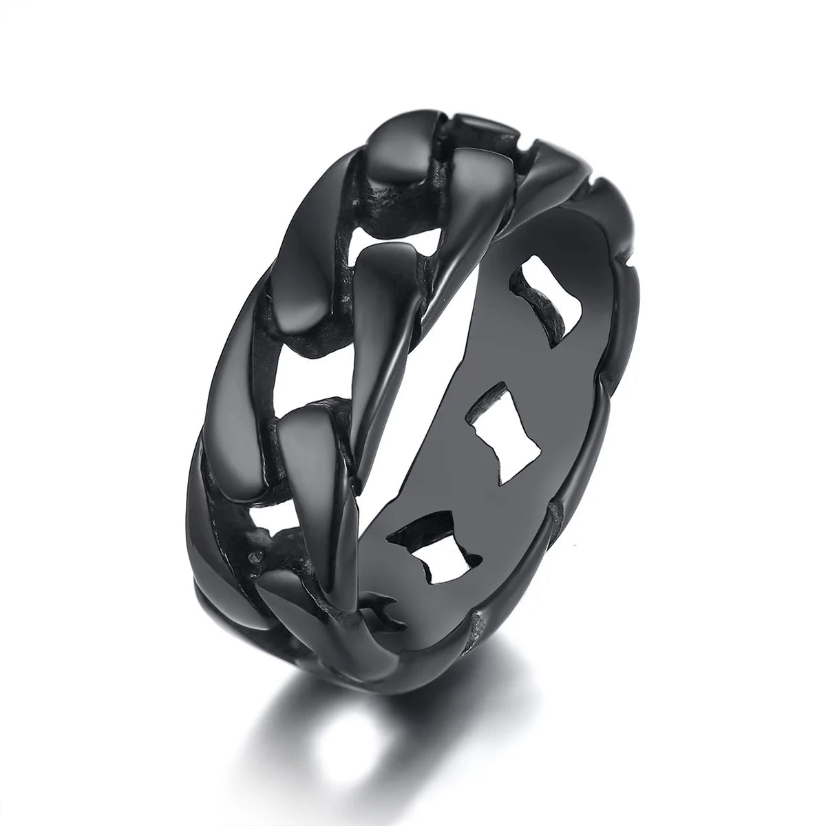 Curb Link Chain Ring — Stainless Steel