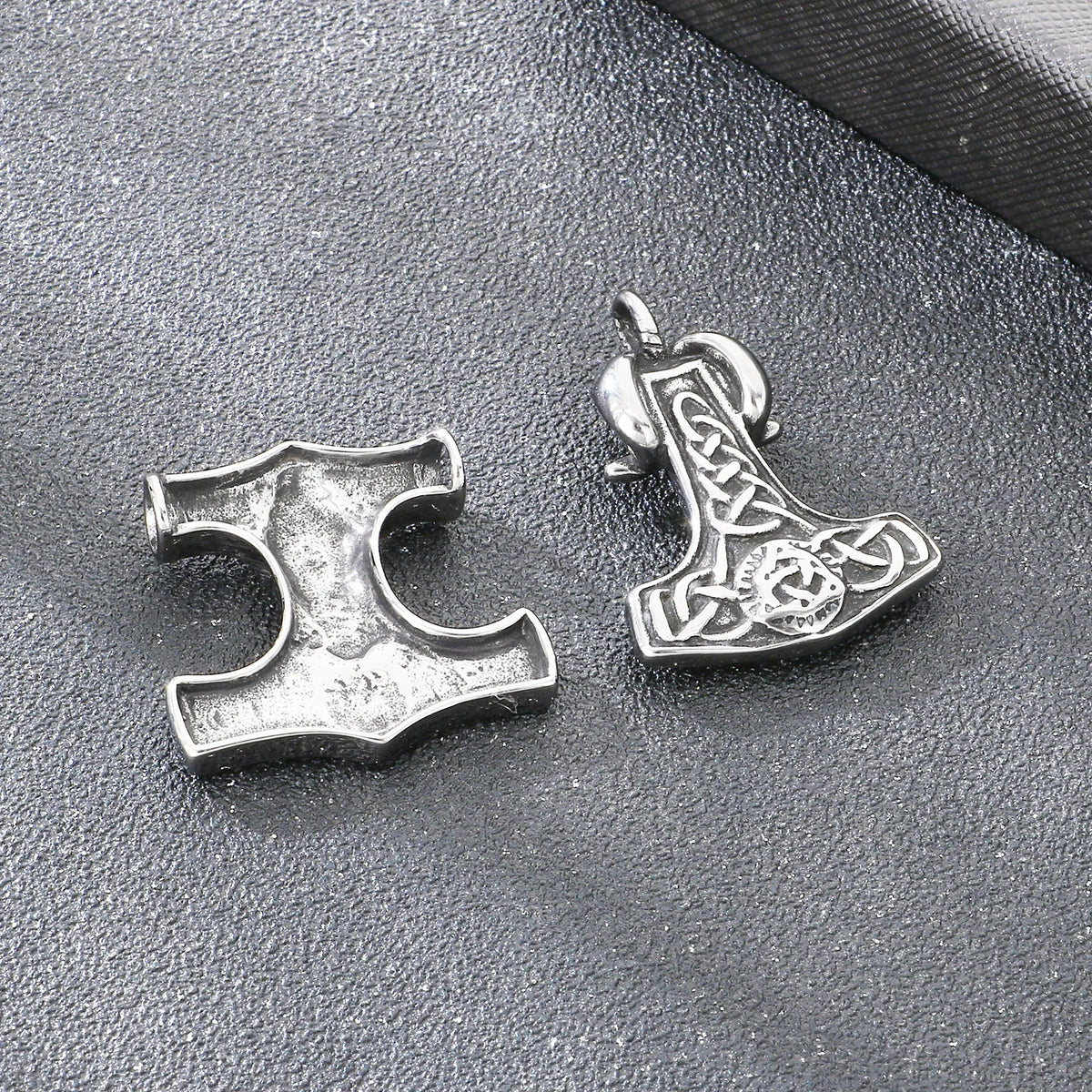Viking Norse Thor Hammer Mjolnir Necklace — Stainless Steel