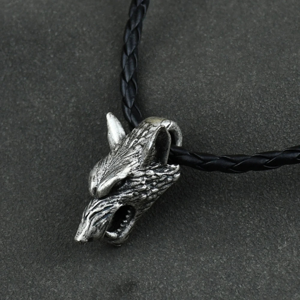 Viking Wolf Head Necklace Pendant Norse Viking Amulet Men Women Original Animal Jewelry