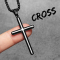 Cross Pendant Necklace Stainless Steel Simple