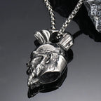 Viking Bearded Head Pendant Necklace — Nordic, Stainless Steel