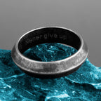 Simple Punk Retro Black Stainless Steel Mens Rings for Women Couple Lover Boy Girlfriend Biker Jewelry Creativity Gift