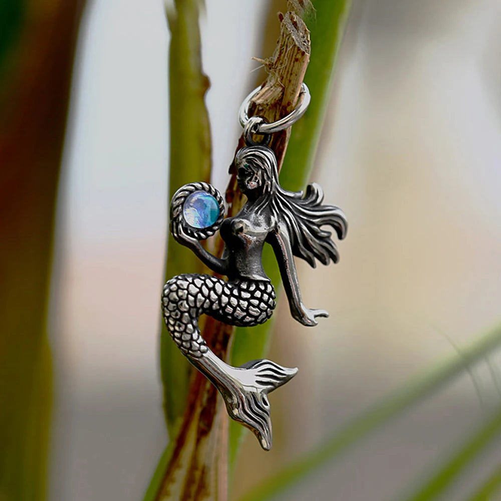 Mermaid Pendant — Stainless Steel
