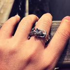 Buyee 925 Sterling Silver Unique Male Ring Finger for Women Men Fashion Chinese Dragon Animal Rock Punk Fine Jewelry
