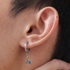Viking Wolf Axe Hoop Earrings — Stainless Steel