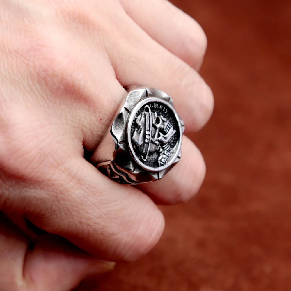 Mexican Skull Ring — Stainless Steel Vintage