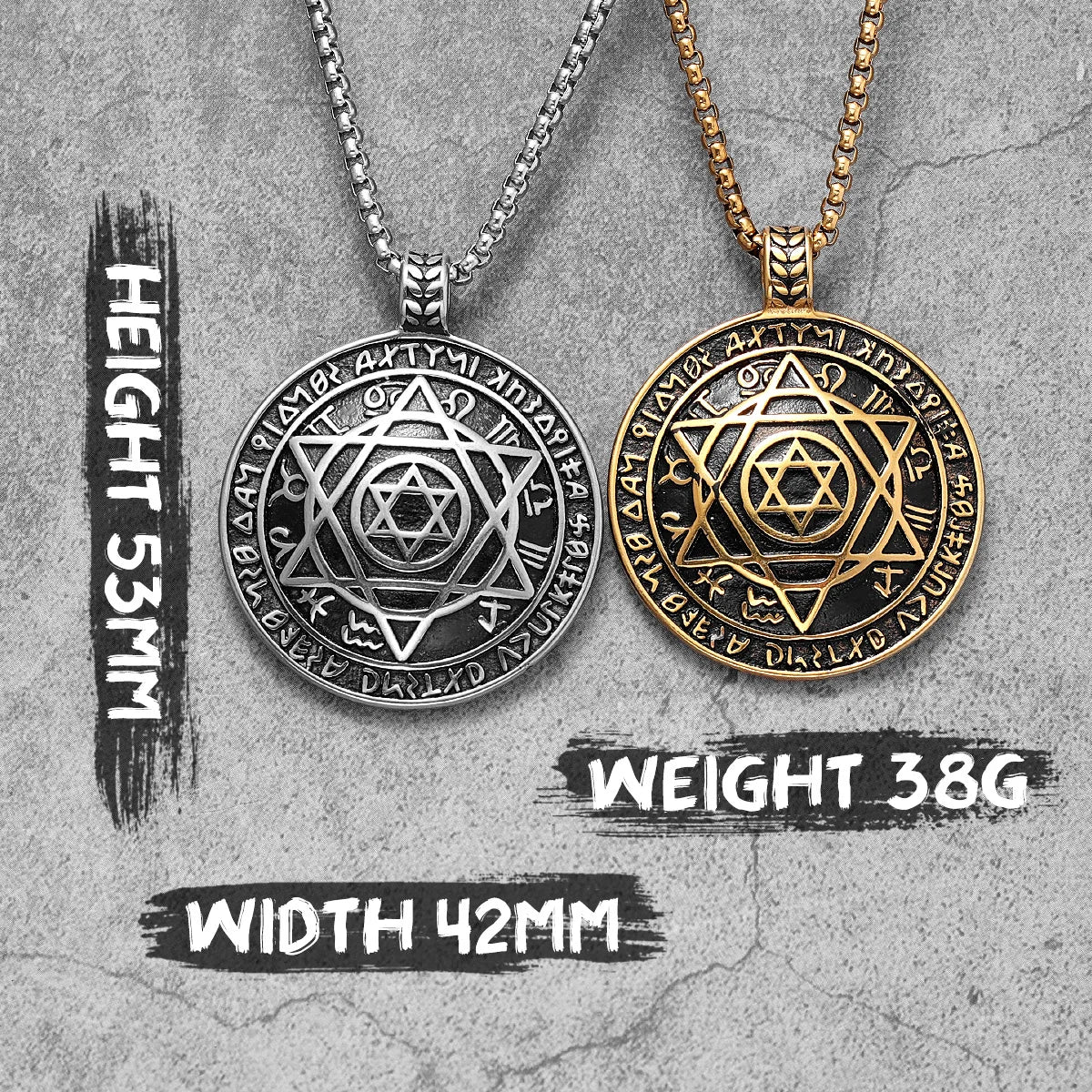 Judaism Star of David Stainless Steel Men Women Necklaces Pendants Chain Punk Trendy Amulet Jewelry Creativity Gift Wholesale