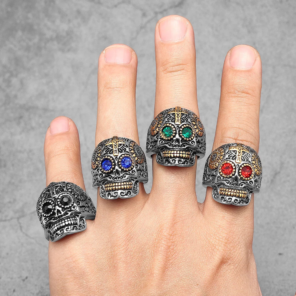 Cyberpunk Skull Ring — Stainless Steel