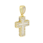 New Sparkling CZ Cross Pendant Necklace Iced Out Bling Cubic Zirconia Paved Charm for Women Men Jewelry