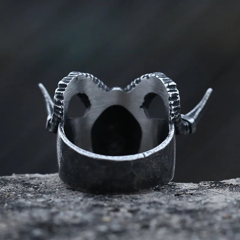 2023 New Design Punk 3D Devil Demon Skull Dragon Ring Vintage 316L Stainless Steel Biker Retro Colour Boyfriend Gift