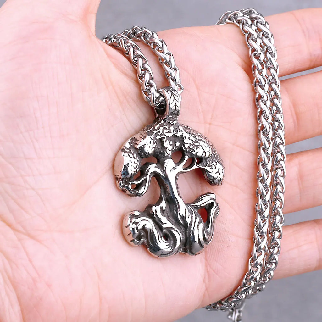 Nordic Vikings Tree of Life Odin Necklace Various Men Celtic Amulet Pendant Stainless Steel Vintage Charm Punk Jewelry