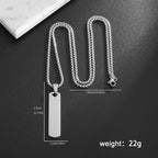 Gold Minimal Box Chain Pendant Necklace