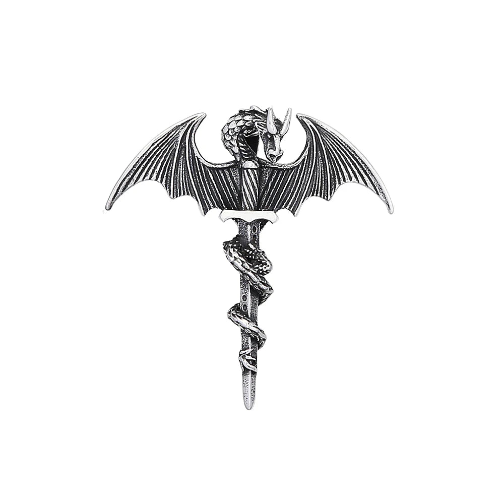 Sword Shape Pendant Necklace — Stainless Steel