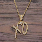 Hip Hop Iec Out Put Crystal Zirconia Dollar Sign Pendant Necklace Fashion Punk Cool Rock Rap Party Jewelry Accessories