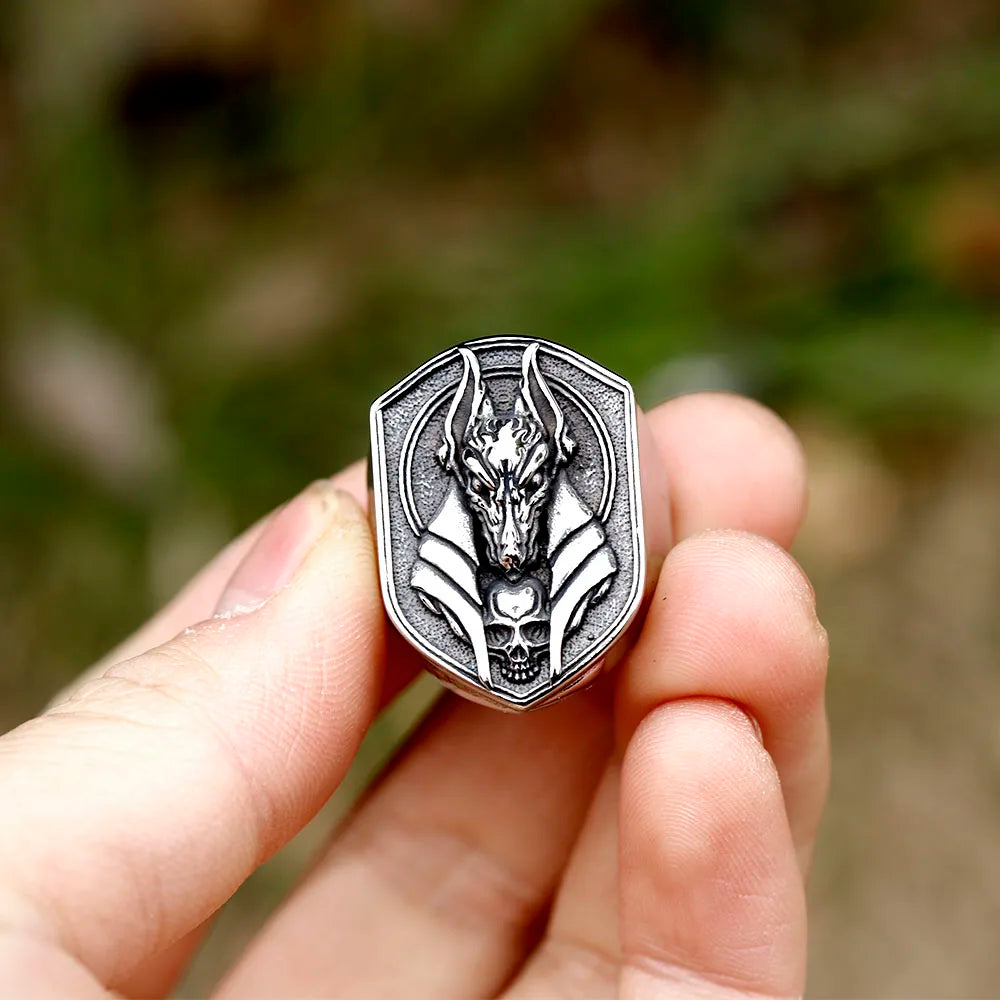 new Arrival Stainless Steel New Design Vintage Egyptian Anubis God Fashion Jewelry Biker Fashion Jewelry free shipping Gift