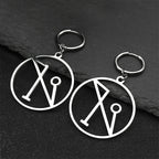 Angel Wings Occult Sigil Silver Earrings Archangel