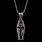 Skeleton Coffin Steampunk Cross Necklace — Stainless Steel