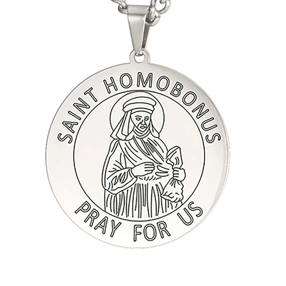 Dawapara Saint Christopher Medal Necklace Jesus Truet In You Amulet Catholic Jewelry Travelers Driver Gifts Stainless