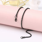 Rope Chain Necklace Two-Tone Stainless Steel 3MM