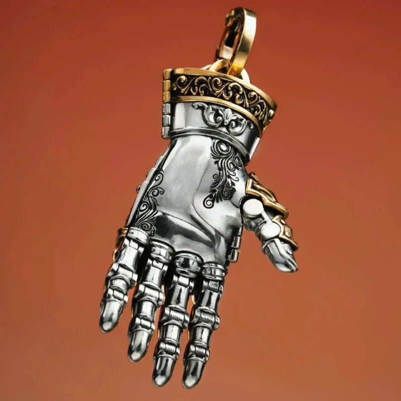 Gothic Mechanical Hand Copper Pendant Necklace