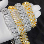 Iced Out Cuban Chain Necklace Stainless Steel 20MM