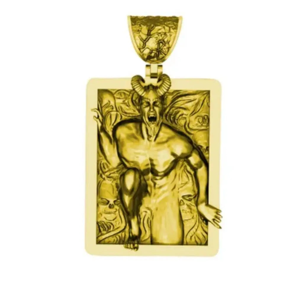 Hip Hop Fashion Stainless Steel Necklace Personality Punk Retro Demon Skull Pendant Necklace For Trendy Men Women