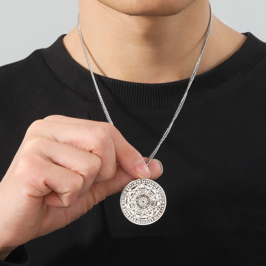 Archangel Sigil Pendant Necklace — Stainless Steel