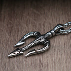 Greek Myth Steel Pendant Vintage Mythology Trident