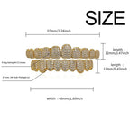Rhinestone Teeth Grillz Set Top & Bottom Hollow Removable Caps