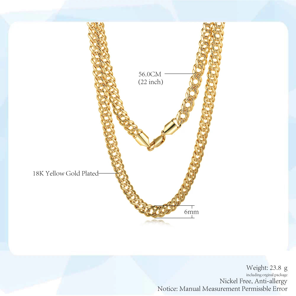 Gold Chain Necklace 6mm — Gold