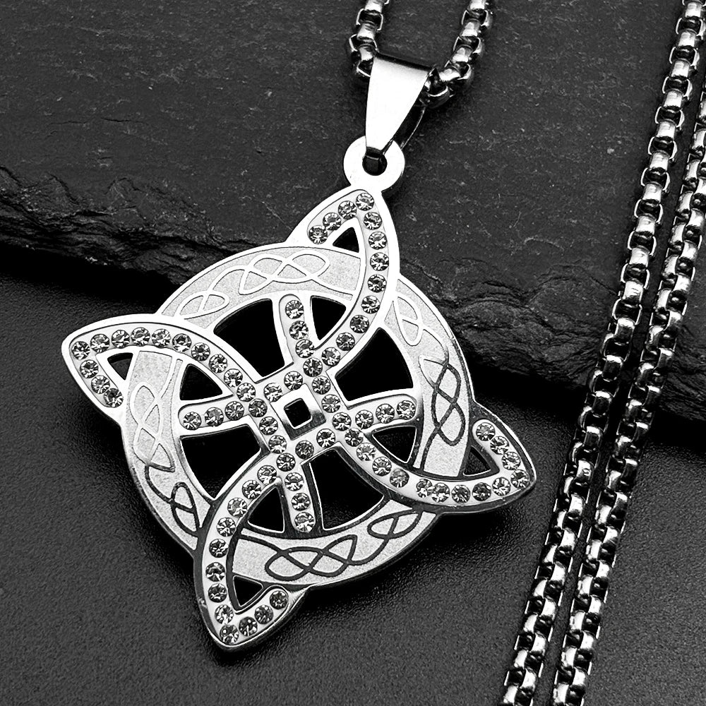 Slavic Witch Knot Pendant Necklace — Stainless Steel