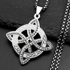Slavic Witch Knot Pendant Necklace — Stainless Steel
