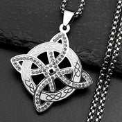 Slavic Witch Knot Pendant Necklace — Stainless Steel