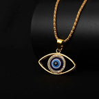 Nwe Vintage Eye of Fortune Pendant Necklace for Women Steel and Titanium Personality Gothic Chain Necklaces Jewelry Gift