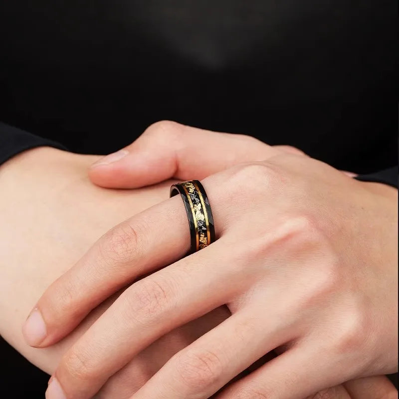 Hidden Closed-Finger Tungsten Unique Statement Ring
