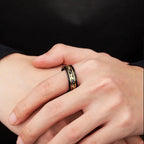 Hidden Closed-Finger Tungsten Unique Statement Ring