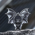 3D Bat Pendant Necklace — Stainless Steel