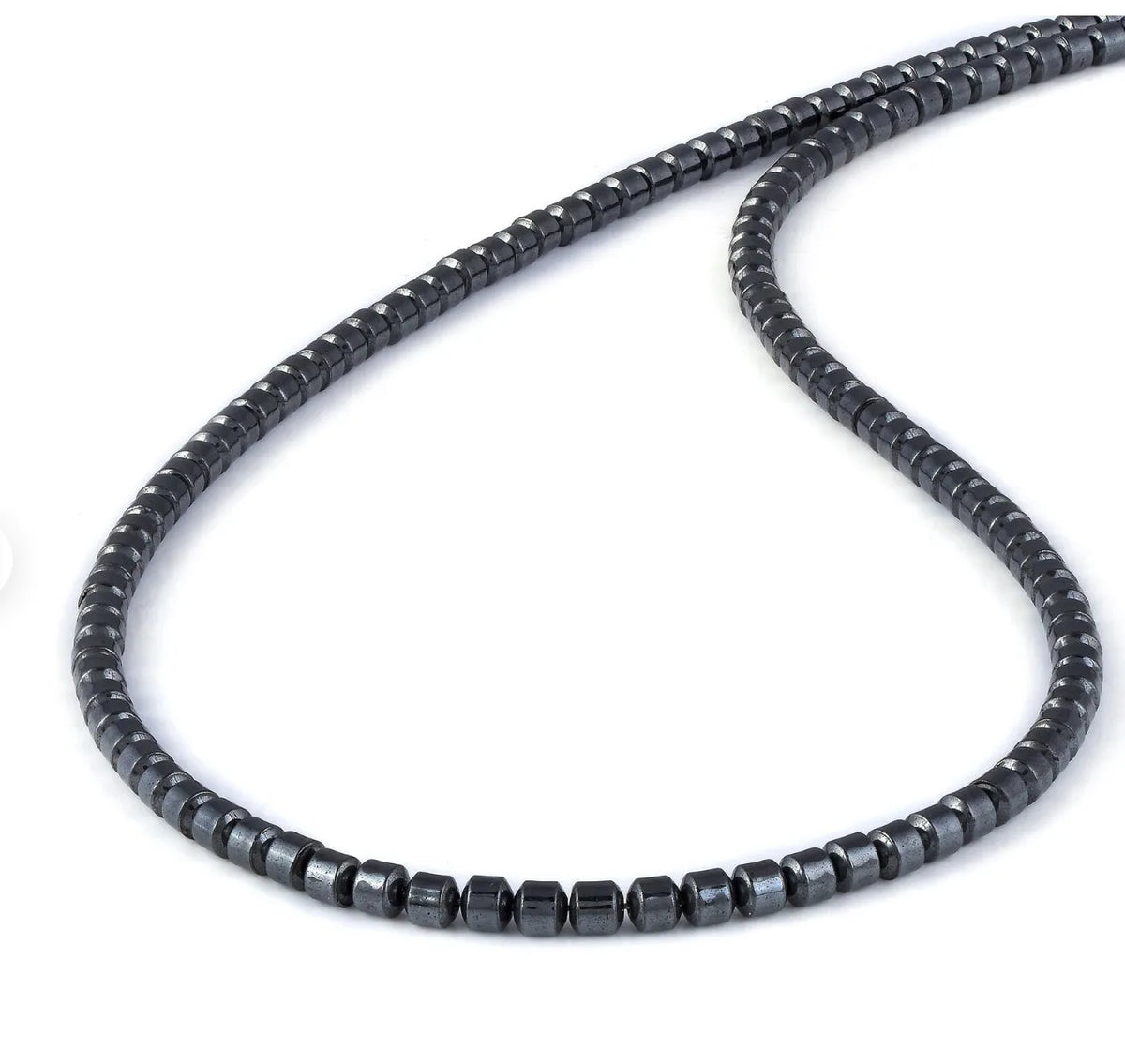 Heishi Turquoise Hematite Onyx Stone Necklace — Zinc Alloy