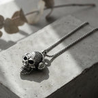 Skull Headphone Pendant Necklace Stainless Steel